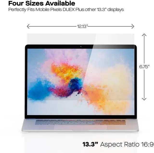 Alt view image 4 of 5 - Moblie Pixels Laptop Privacy Screen 13.3 inch Filter for 16:9 privacy screen for Laptop/Monitor Display - Laptop Monitor Privacy Shield and Anti-Glare Protector