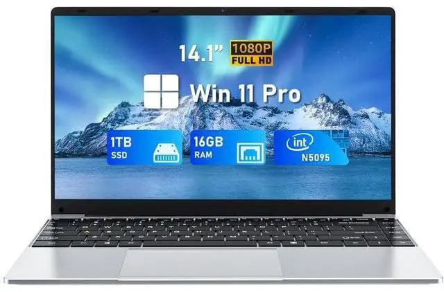 Main image of FUNYET Laptop Computer, N5095 Gaming Laptop(up to 2.9Ghz), 14 Inch FHD Display(1920 x 1080), 16GB RAM 1TB SSD, Supports 180 Angle Opening, Bluetooth, Win 11 Pro.