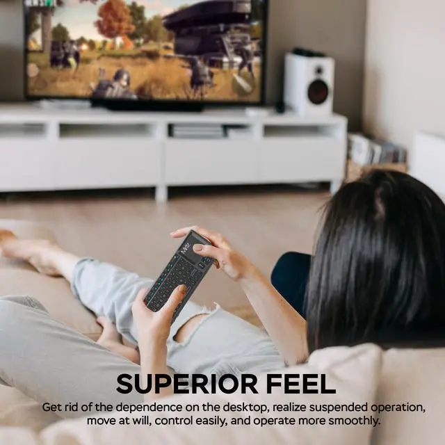 Alt view image 4 of 5 - Miritz K808 Ultra-Thin Mini Keyboard with Touchpad, Bluetooth &2.4G Dual Mode & Backlit, USB-C Rechargeable, Compatible with iPad, Mac, Windows, Android - Portable for Travel, Office, Home - Black