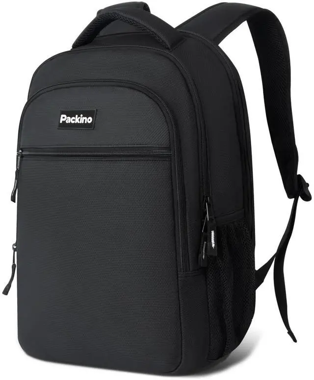 Main image of Packino Travel Laptop Backpack for Women & Men, TSA Airline, Approved Daypack Weekender Work School Bag Fits 17 Inch Laptop 30L Large capacity Waterproof Backpack Black