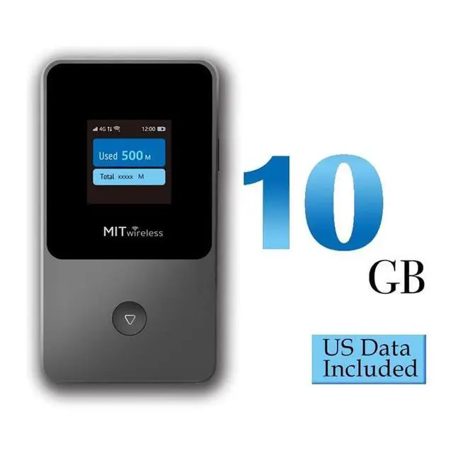 Alt view image 2 of 5 - MITwireless T8+ Portable WiFi Hotspot | 4G LTE Mobile Internet & Travel Router for USA & 200+ Countries | No SIM or Contract - 10GB USA Data for 30 Days - Multi-Carrier & Connects up to 8 Devices