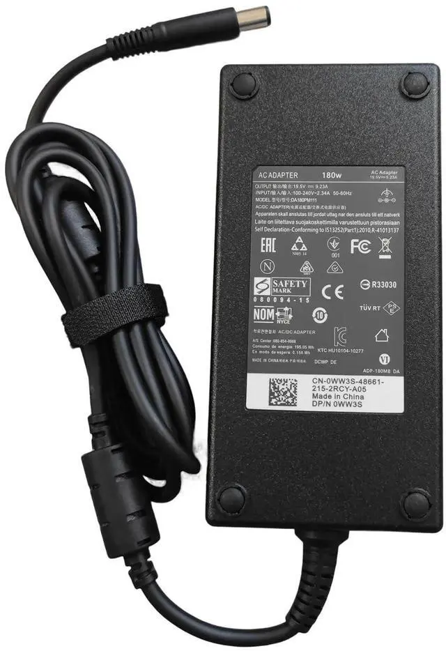 Main image of 180W Power Adapter Fit for Dell Alienware 13 15 17 Series M11x M14x M15x M17x Dell G3 G5 G7, Docking Station WD15 WD19 TB15 TB16 Billwisdom AC Adapter Power