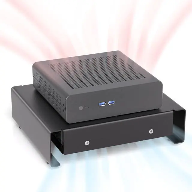 Main image of Quiet 120mm USB Fan, Aluminum Stand with Cooling Fan, Compatible with Mac mini - Desktop Organizer for Router, TV Box, Mini PC, Switch- Heat Dissipation Design for Home/Office Use (TF-120)