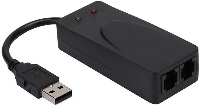 Main image of flexman USB 2.0 56K External Modem for Win 7 Win 8 Win 10 Win XP, Dual Port Fax Data Modem with Voicemail Auto Reply Dial Internet Automatically Send Receive Faxes