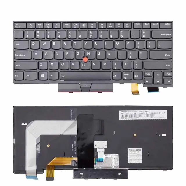 Alt view image 3 of 5 - TLBTEK Backlight Laptop Keyboard Replacement with Pointer Compatible with Lenovo IBM Thinkpad T470 T480 A475 A485 Series Laptop