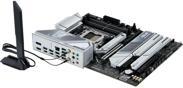 Alt view image 4 of 5 - ASUS Prime X670E-PRO WiFi AMD X670 AM5 Ryzen Desktop 9000 8000 & 7000 ATX Motherboard with PCIe 5.0, Four M.2 Slots, DDR5 Slots, USB 3.2 Gen 2x2 Type-C, USB4 Support, WiFi 6E, and 2.5G Ethernet