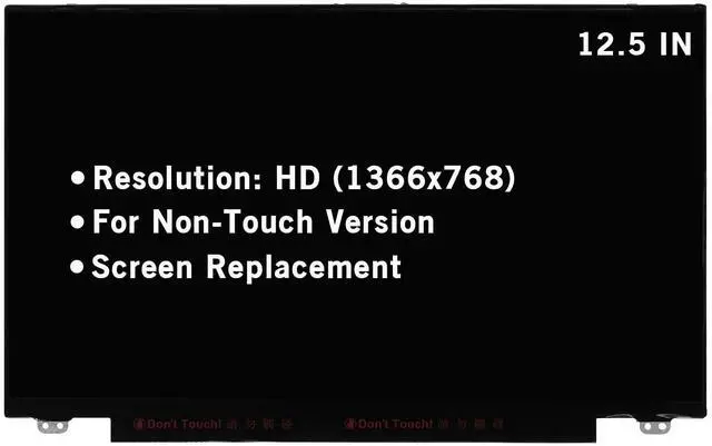 Main image of HOYRTDE 12.5" Screen Replacement for Dell Latitude 12 5290 7280 7290 5280 5288 E7280 E7290 02HY74 2HY74 P28S P28S001 HD 1366x768 30Pin Non-Touch LED LCD Display Screen Panel (Only for Non Touch)