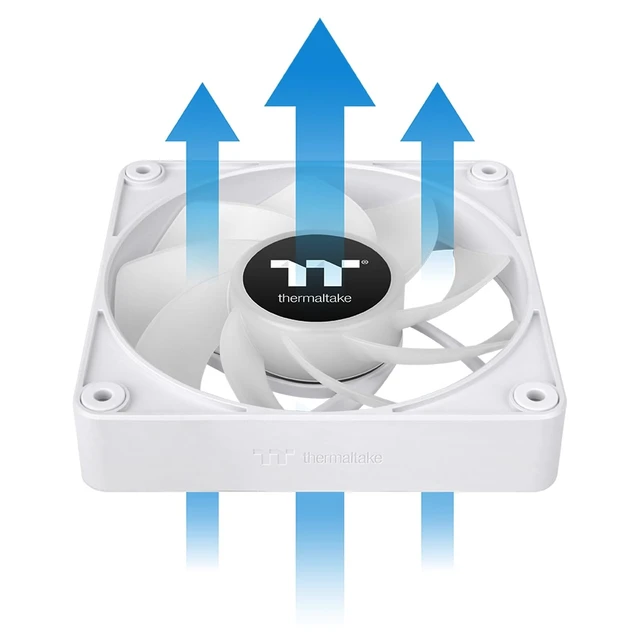 Alt view image 5 of 5 - Thermaltake CT120 EX ARGB Reverse PC Cooling Fan White (3-Fan Pack), Magnetic Connection, 5V Motherboard Sync, 16.8 Million Colors 9 Addressable LEDs, 120 mm Case/Radiator Fan, CL-F194-PL12S