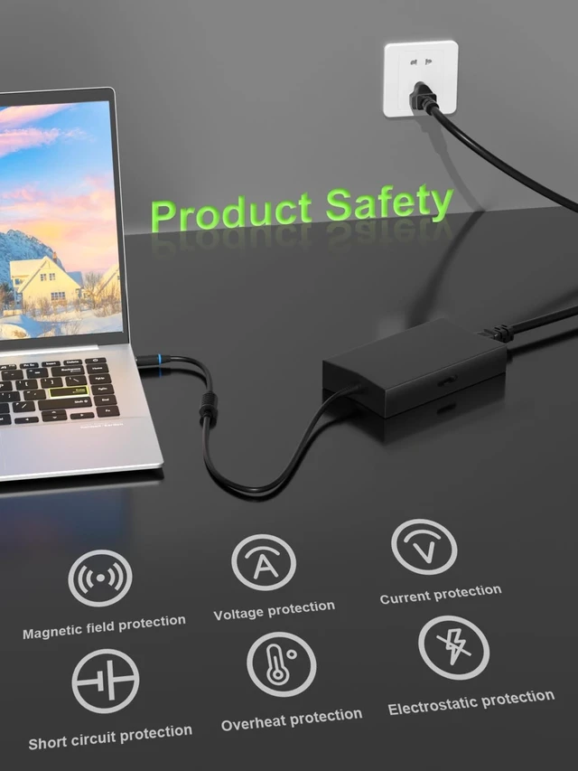 Alt view image 5 of 5 - PowerPortnerLink 130W Charger Compatible with Dell G3 G5, Precision 3541 3520 3530 3551 M4300 M4400 M4500 M2800, inspiron/XPS 14 15 17, Adapter Suitable for Travel and Office use