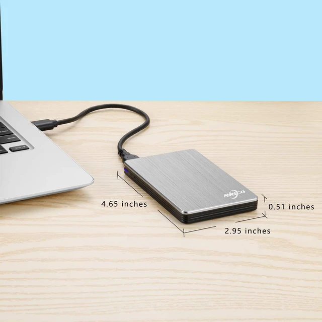 Alt view image 5 of 5 - NRICO Portable External Hard Drive, USB 3.0, 2.5 Inch, Compatible with PC, Mac, Desktop (Grey, 320, GB)
