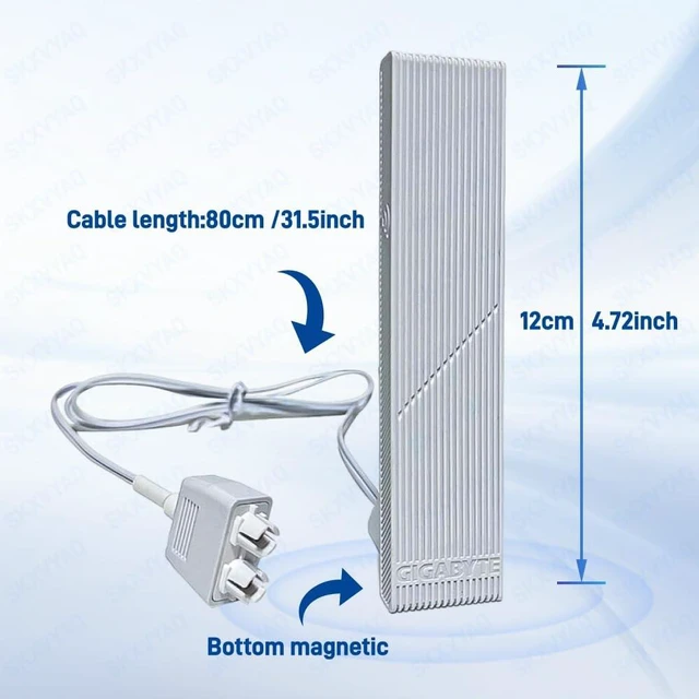 Alt view image 2 of 5 - WiFi 7 6E Magnetic Antenna 2.4G 5G 6G for GIGABYTE Z890 Z890M Z890I AORUS