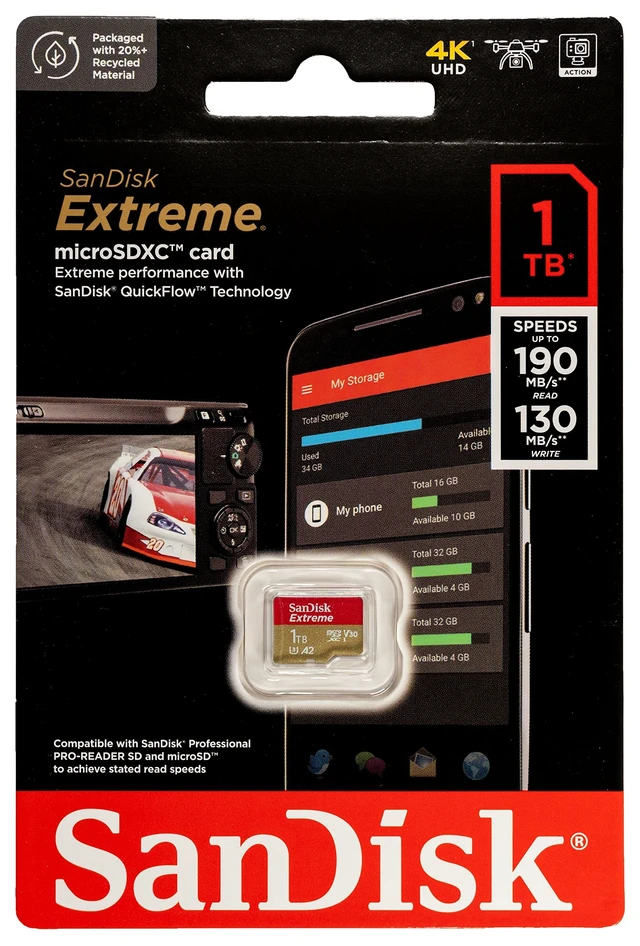 Alt view image 2 of 5 - Sandisk 1TB MicroSDXC Extreme Memory Card for Compatible Samsung Tablets