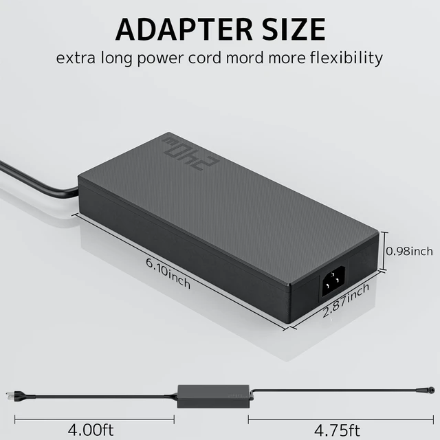 Alt view image 3 of 5 - 240W 20V 12A AC Adapter Power Supply Fit for Asus Rog Zephyrus Duo 15 TUF