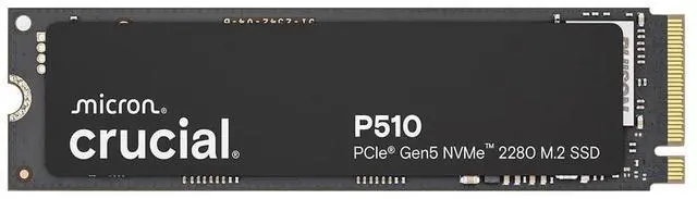 Main image of Crucial P510 PCIe Gen5 NVMe 2TB SSD, Up to 10,000MB/s, TLC NAND, Laptop & Desktop (PC) Compatible, for Gamers & Creatives, Solid State Drive CT2000P510SSD8-01