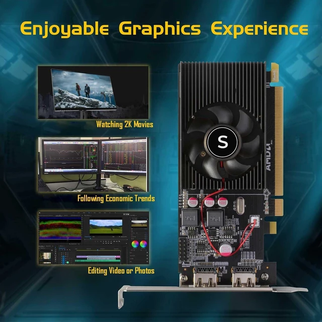 Alt view image 5 of 5 - Radeon HD 6570 Graphics Card, Dual HDMI, 1G GDDR3 64-bit, Video Cards PC