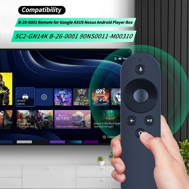 Alt view image 2 of 5 - New Voice Replacement Remote Control for Google ASUS Nexus Android Player Box SC2-GN14K B-26-0001 90NS0011-M00310