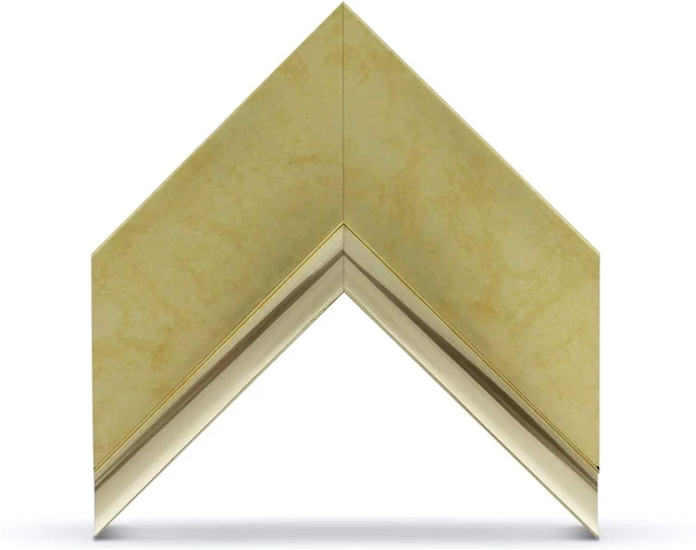 Alt view image 3 of 5 - Contemporary Gold 43" Deco TV Frame for Samsung The Frame/Pro TVs