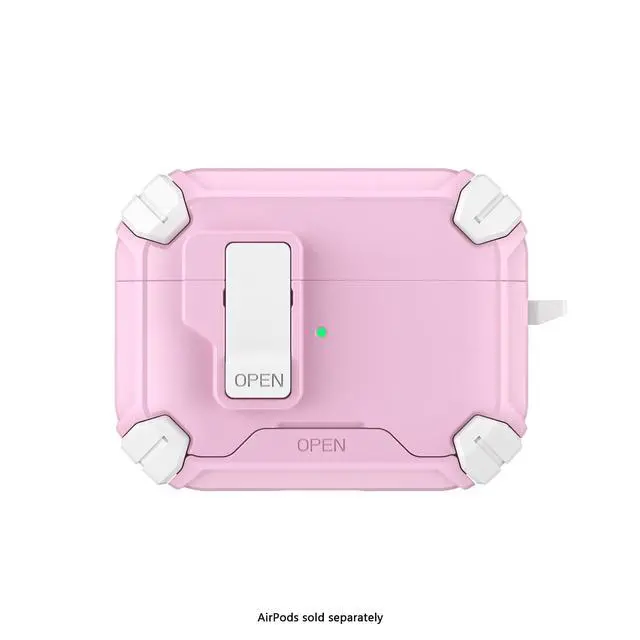 Alt view image 2 of 5 - SaharaCase - AirPods Pro 3 Case - MagSafe, Heavy-Duty, Secure Lock ^^ Raider Series - Pink