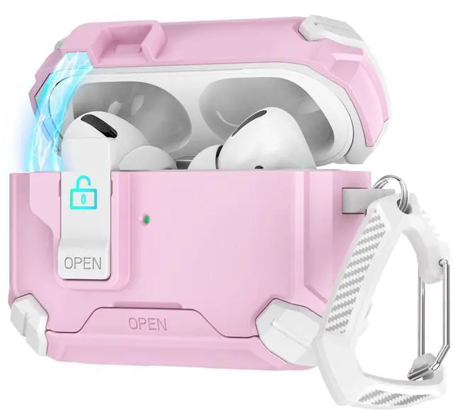 Main image of SaharaCase - AirPods Pro 3 Case - MagSafe, Heavy-Duty, Secure Lock ^^ Raider Series - Pink