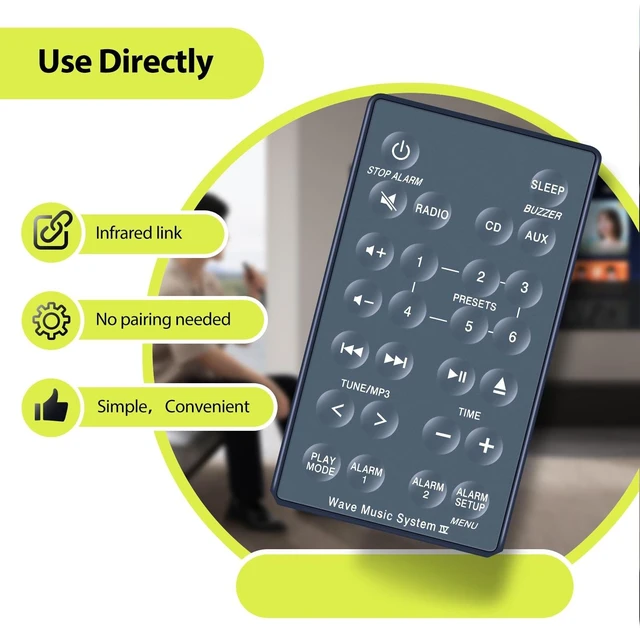 Alt view image 2 of 5 - RYQIF Remote Control for Bose Wave Radio IV Bose Wave Music System IV