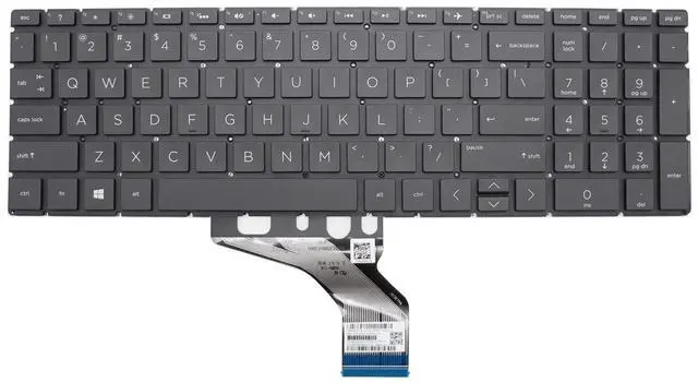 Main image of New Keyboard Replacement for HP 250 G7 255 G7 256 G7 17-CA 17-CA000 17-by 17-BY000 Home 15-da 15-da0000 15-da1000 15t-da0000 US Keyboard Backlit Black