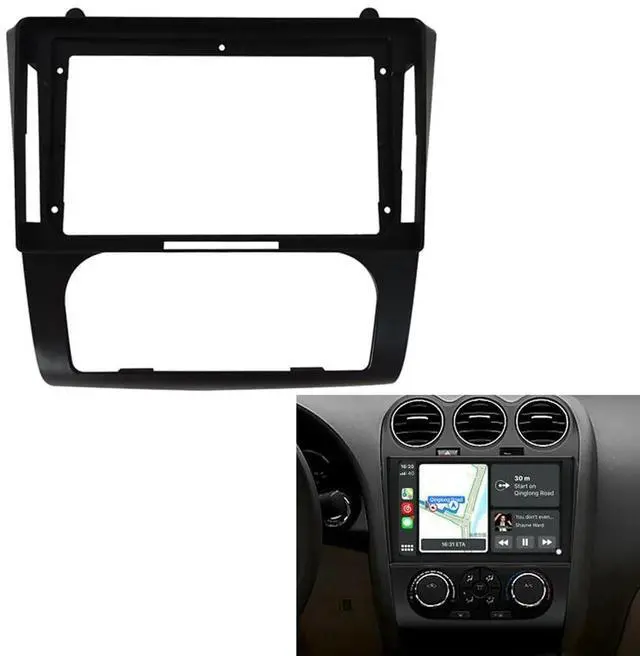 Alt view image 5 of 5 - Fits for Nissan Altima Teana 2006-2012 AUTO AC Car Radio Stereo Fascia Frame Double DIN 9 inch Dash Installation Mounting Kit