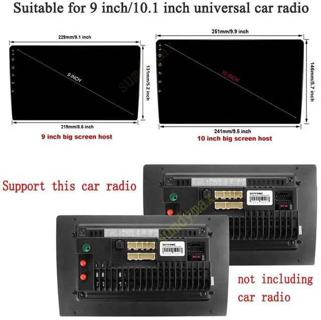 Alt view image 3 of 5 - Fits for Nissan Altima Teana 2006-2012 AUTO AC Car Radio Stereo Fascia Frame Double DIN 9 inch Dash Installation Mounting Kit