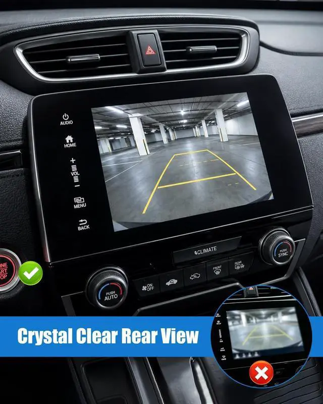 Alt view image 2 of 5 - Backup Reverse Camera Compatible with Honda CR-V 2014-2017 Replace 39530-T0A-A212-M1 39530T0AA212M, Automatic Rear View Back Up Parking Assist Camera