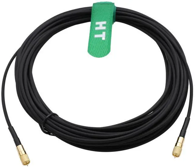 Alt view image 2 of 3 - HangTon Microdot 10-32 UNF Male Cable for Ultrasonic Flaw Detector Probe, Acceleration Vibration Transducer Acoustic Test Accelerometer Sensor 5M
