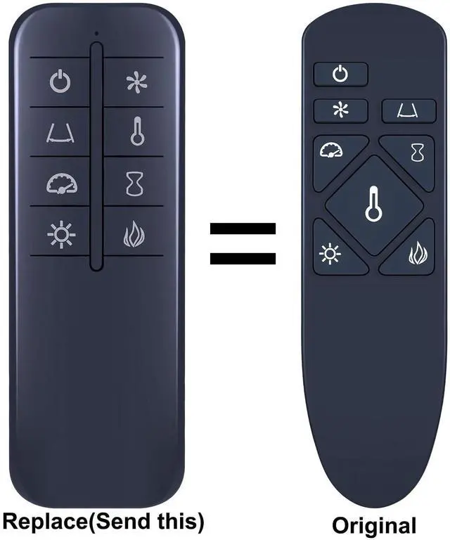 Alt view image 2 of 4 - MOVHEIYL Replacement Remote Control for Twin Star ClassicFlame TRESANTI Electric Fireplace Heater 42IF442FGL 42IF442FGL-B000 42MM6659 42II042FGT 42MM6717