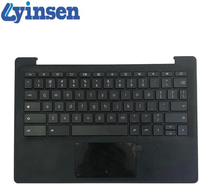 Alt view image 2 of 5 - Lyinsen Replacement for HP Fortis Chromebook 11 G10 Laptop Upper Case Palmrest Keyboard Touchpad Assembly Part 11.6" N93657-001 Top Cover Black