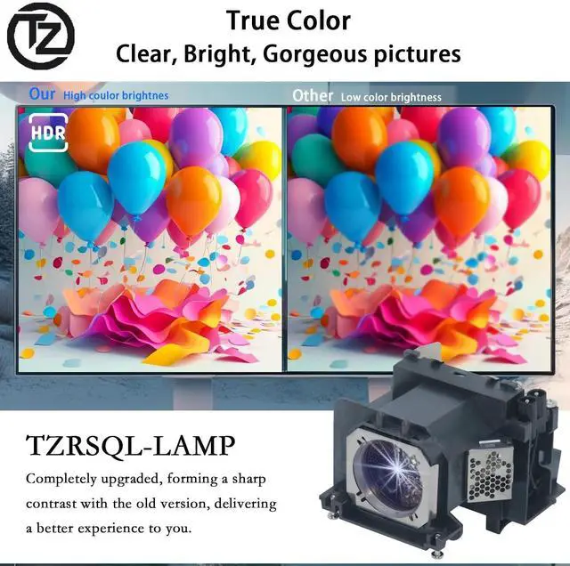 Alt view image 3 of 5 - TZRSQL ET-LAV400 Replacement Projector Lamp Bulb for Panasonic PT-VX600 VW540 VW545N PT-VZ580U PT-VZ585N PT-VZ580 PT-VZ575N PT-VZ570 PT-VZ585NU PT-VX610 PT-VX610U PT-VX600U PT-VX605N PT-VW530 PT-VW540