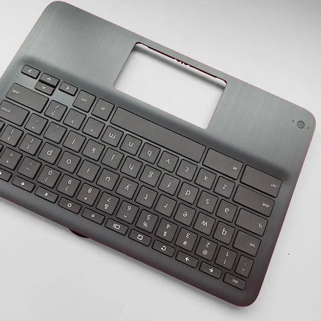 Alt view image 5 of 5 - Lyinsen Replacement for HP Chromebook X360 11 G3 EE Laptop Upper Case Palmrest Keyboard Assembly Part 11.6" L92214-001 Top Cover Black