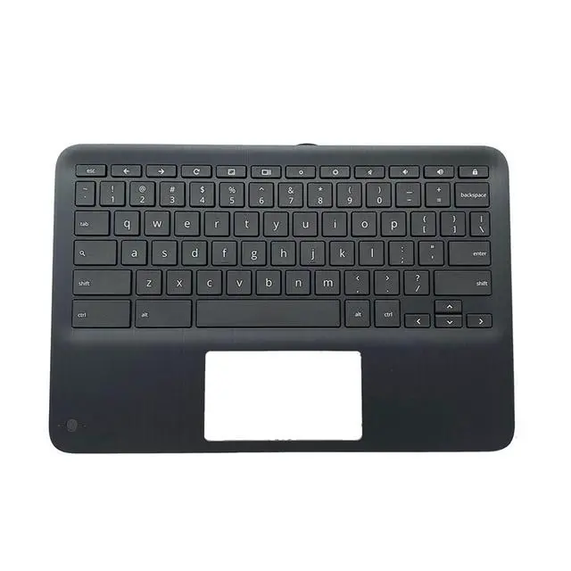 Alt view image 2 of 5 - Lyinsen Replacement for HP Chromebook X360 11 G3 EE Laptop Upper Case Palmrest Keyboard Assembly Part 11.6" L92214-001 Top Cover Black
