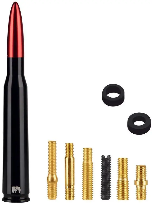 Alt view image 4 of 5 - ONE250 Bullet Style Antenna, Compatible with Mini Cooper All Models - Will fit Any Mini Cooper, Cooper S, Convertible, Countryman, Clubman, Coupe or Roadster (Red)