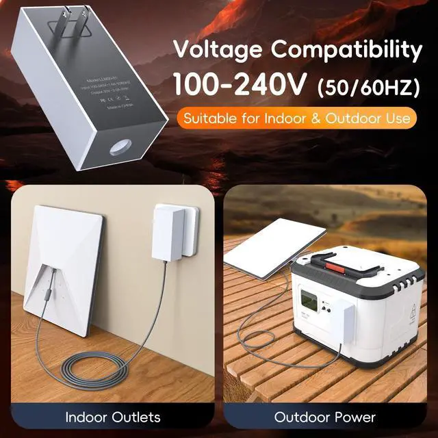 Alt view image 5 of 5 - YaCeSyn 60W for Starlink Mini Power Supply Adapter, AC/DC Power Replacement, 30V/2A Output Wall Charger Plug for Starlink Mini Dish, Compatible with Starlink Mini DC to DC Power Cable