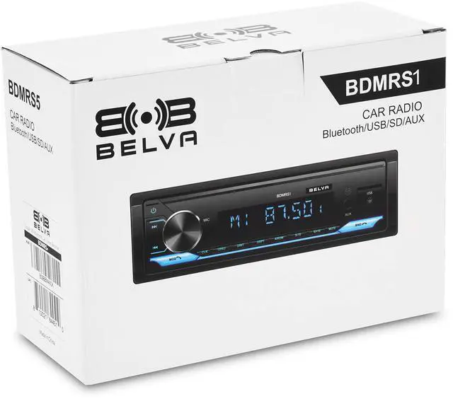 Alt view image 5 of 5 - Belva BDMRS1 Single DIN Bluetooth Car Stereo Receiver with Front/Rear