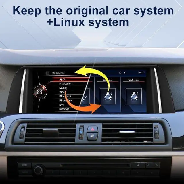 Alt view image 5 of 5 - CNSTWEI 10.25" Linux Screen for BMW 2012-2017 Years 5 Series F10 F11 NBT System, Support Wireless CarPlay Android Auto Multimedia 523i/535i Accessories Car Radio