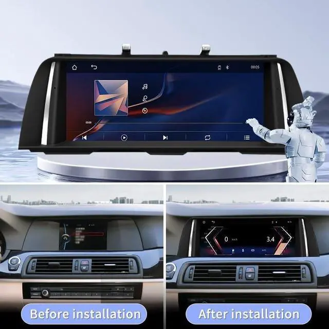 Alt view image 2 of 5 - CNSTWEI 10.25" Linux Screen for BMW 2012-2017 Years 5 Series F10 F11 NBT System, Support Wireless CarPlay Android Auto Multimedia 523i/535i Accessories Car Radio