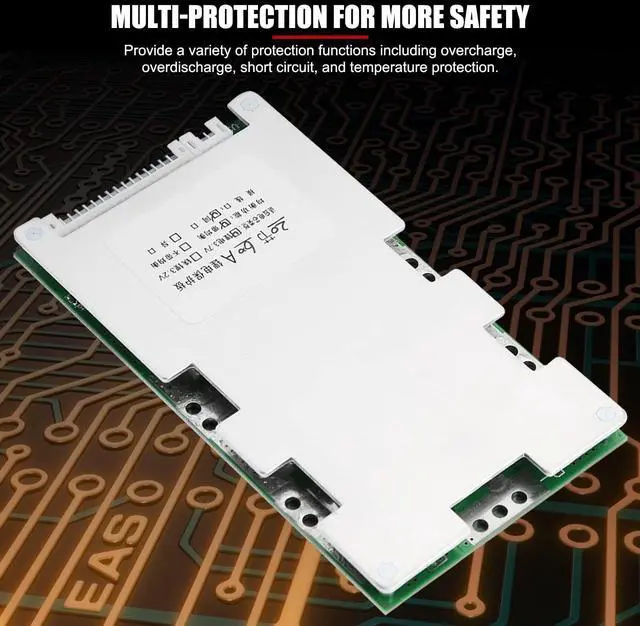 Alt view image 3 of 5 - Lithium Battery Charging Board 20S 60A PCB Protection Board BMS Li-ion Lithium Battery Charging Board, Battery Cell Protection Board