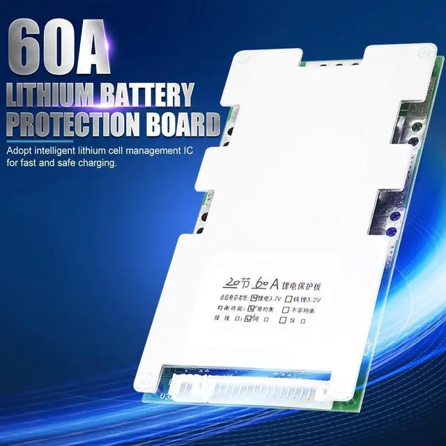 Alt view image 2 of 5 - Lithium Battery Charging Board 20S 60A PCB Protection Board BMS Li-ion Lithium Battery Charging Board, Battery Cell Protection Board