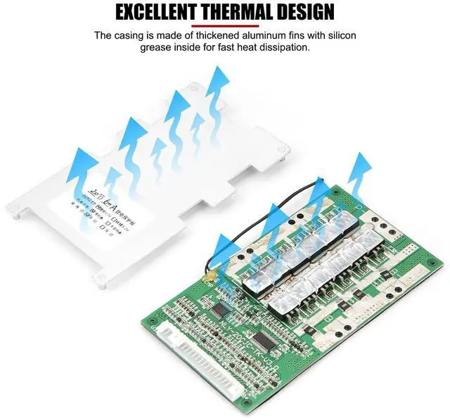 Alt view image 4 of 5 - Lithium Battery Charging Board 20S 60A PCB Protection Board BMS Li-ion Lithium Battery Charging Board, Battery Cell Protection Board