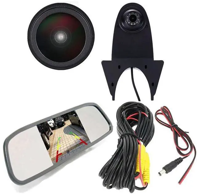 Main image of 1280x720 Pixels 3rd Brake Light Reverse Camera Parking for sprinter vito viano Citroen Dacia Fiat Ford Hyundai Isuzu Iveco Mitsubishi Nissan Peugeot Seat skoda Toyota VW crafter T5+4.3"Reverse Screen