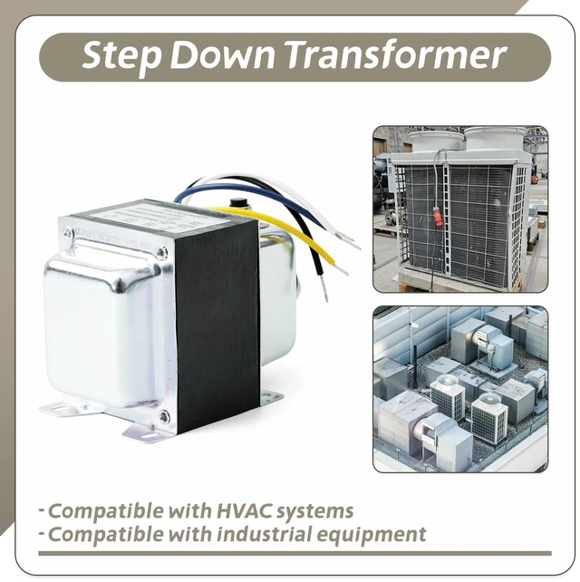Alt view image 2 of 5 - YIYANTO TR100VA001 120V to 24V Step Down Transformer Replacement for HVAC Systems for Industrial Equipment, 100 Va Transformer with Circuit Breaker Foot and Single Threaded Hub Installation