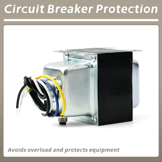 Alt view image 5 of 5 - YIYANTO TR100VA001 120V to 24V Step Down Transformer Replacement for HVAC Systems for Industrial Equipment, 100 Va Transformer with Circuit Breaker Foot and Single Threaded Hub Installation