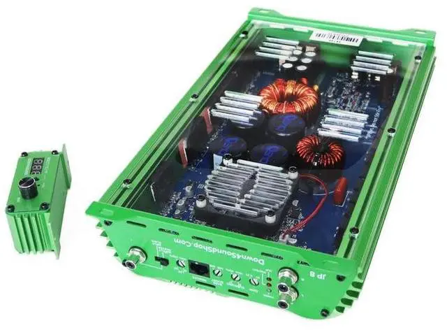 Alt view image 2 of 4 - DOWN4SOUND JP8 V1.5 - Green ^^ 800+ WRMS CAR Amplifier