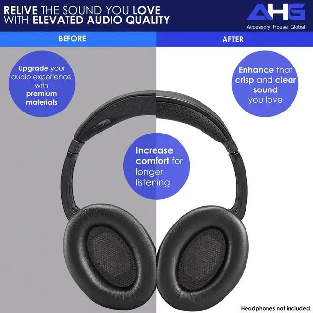 Alt view image 4 of 5 - AHG Accessory House Global V4 QC15 Replacement Sheepskin Leather Headband Pad Kit Cushion. Compatible with Bose QuietComfort 15 (QC15) and QuietComfort 2(QC2) Headphones. Easy DIY Fit ^^ Great Comf