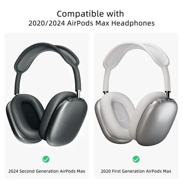 Alt view image 2 of 5 - MONOCARBON Real Carbon Fiber Case for AirPods Max (2024/2020), Military-Grade Protective Hard Cover for Apple Headphones, Unique Forged Matte, Scratch-Resistant, Essential Accessories-Matte Gold