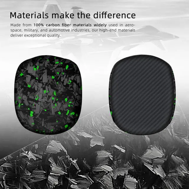 Alt view image 4 of 5 - MONOCARBON Real Carbon Fiber Case for AirPods Max (2024/2020), Military-Grade Protective Hard Cover for Apple Headphones, Unique Forged Matte, Scratch-Resistant, Essential Accessories-Matte Gold