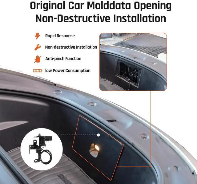 Alt view image 5 of 5 - Hands-Free Automatic Frunk Closer for Tesla Model Y Juniper 2025 2026 - Power Front Trunk Lock with Soft Close - Easy Installation Accessory